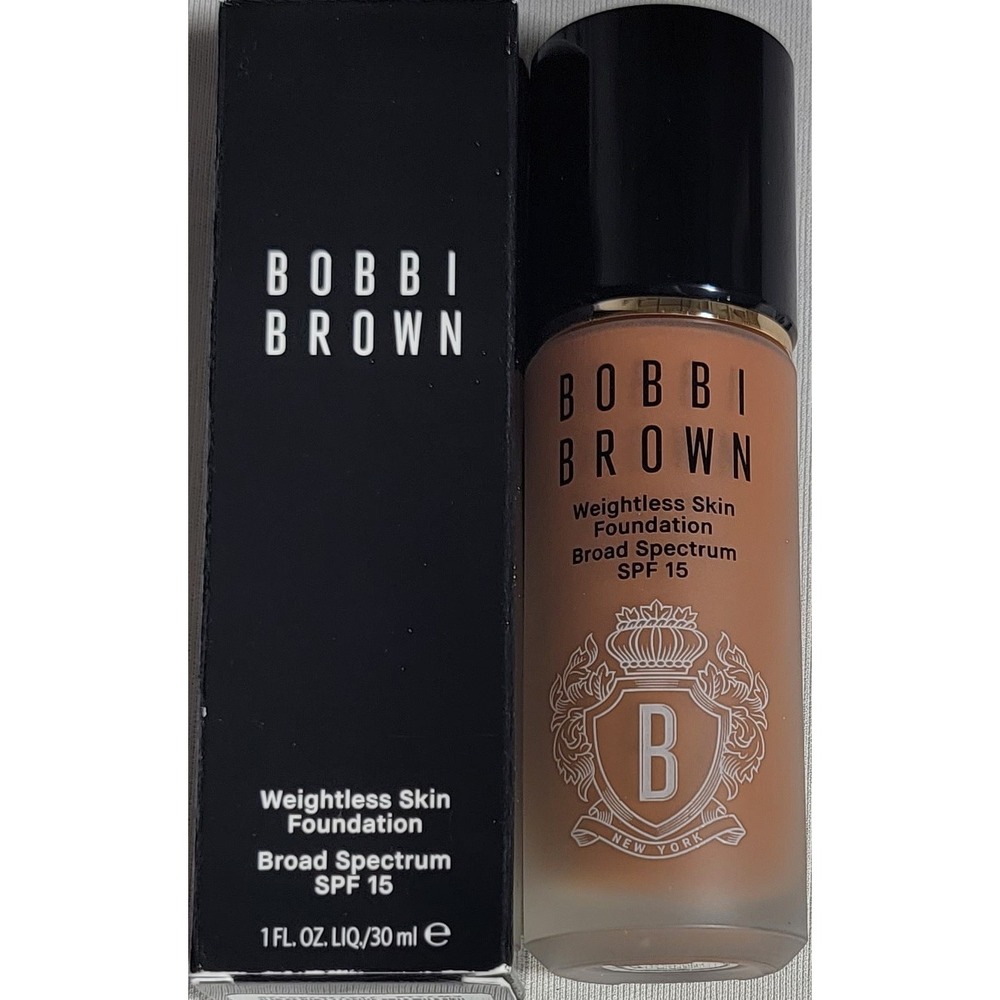 Bobbi Brown Weightless Skin Foundation SPF 15 W-096 Warm Walnut 1oz New in Box